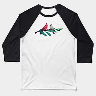 Christmas Cardinals Baseball T-Shirt